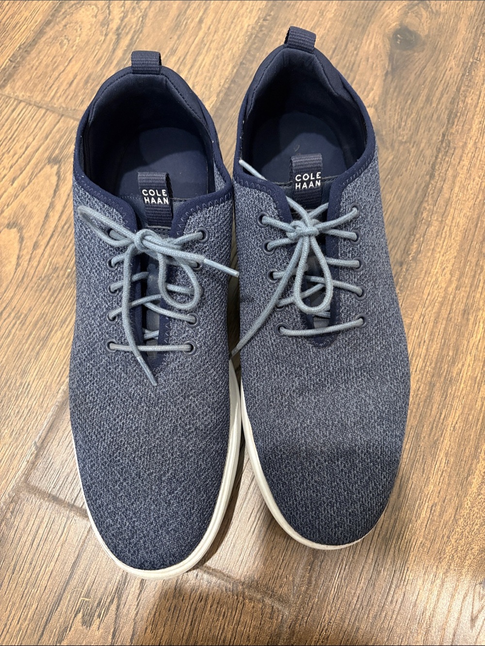 Cole Haan Men's Knit Lace-Up Sneakers in Navy and Light Gray